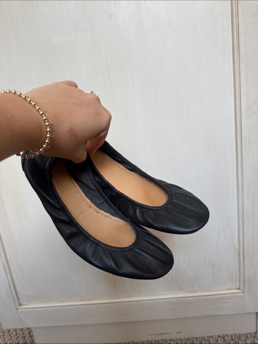 Tieks Black Leather Ballet Flats